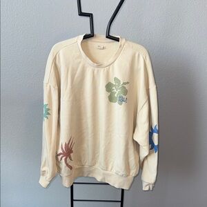 Billabong Sweatshirt with Colorful Graphics LARGE Oversized